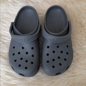 CROCS Dark Gray Clogs with Strap